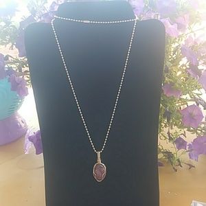 Handwrapped. Cab and necklace .925 silver